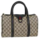 GUCCI GG Canvas Sherry Line Hand Bag PVC Leather Navy Red Auth 53254 - Gucci