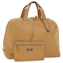 LOEWE Hand Bag Leather Beige Auth ep1652 - Loewe