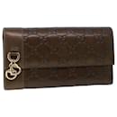 GUCCI GG Canvas Guccissima Long Wallet Brown 274430 Auth ep1661