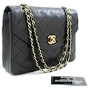 CHANEL Half Moon Chain Shoulder Bag Crossbody Black Quilted Flap - Chanel