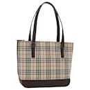 BURBERRY Shoulder Bag Nylon Leather Beige Auth ep1699 - Burberry