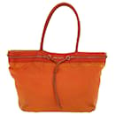 PRADA Tote Bag Nylon Orange Auth yb156 - Prada