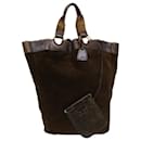 GUCCI Hand Bag Suede Brown 95374 Auth bs5004 - Gucci