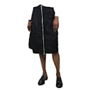 Black zip detail nylon midi skirt - size EU 34 - Ganni