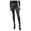 Black skinny zipped cuffs leather trousers - size FR 34 - Jitrois