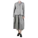 Ensemble blazer et jupe en laine grise - taille UK 10 - Autre Marque
