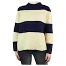 Blue and yellow striped jumper - size S - Autre Marque