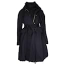 Sacai Trench Coat in Navy Blue Cotton