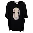 Loewe Luxuriöses T-Shirt mit Kaonashi-Stickerei aus schwarzer Baumwolle