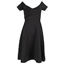Saloni Kleid mit überschnittenen Schultern aus schwarzem Polyester - Autre Marque