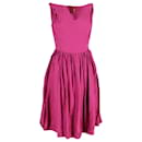 Vivienne Westwood Kleid mit quadratischem Ausschnitt aus rosa Baumwolle