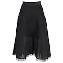 DKNY Mesh Midi Skirt in Black Polyester - Dkny