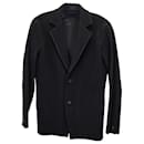 Issey Miyake Homme Plissé Single-Breasted Blazer in Black Polyester