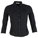Camisa con botones Prada Vintage en algodón negro