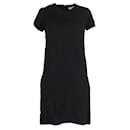 Isabel Marant T-Shirt-Kleid mit rohem Saum aus schwarzem Acetat