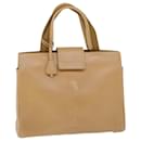 PRADA Hand Bag Leather Beige Auth cl775 - Prada
