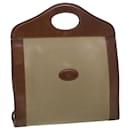Burberrys Hand Bag Canvas Leather Brown Beige Auth ti1227 - Autre Marque