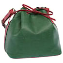 Bolsa de ombro Epi Petit Noe LOUIS VUITTON verde vermelha M44147 LV Auth ar10171b - Louis Vuitton