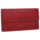 Carteira Internacional LOUIS VUITTON Epi Porte Tresor Homem vermelho M63577 Autenticação de LV 53802 - Louis Vuitton