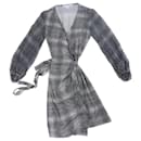 Vestido cruzado de seda con mangas de gasa de DvF Sigourny - Diane Von Furstenberg