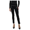 Black velvet trousers with button detail - size W 26 - Veronica Beard