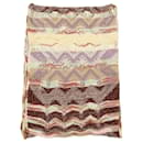 Bufanda tipo chal larga de punto de algodón y viscosa con diseño en zigzag multicolor de Missoni