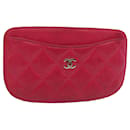 CHANEL Pouch Lamb Skin Pink CC Auth bs8239 - Chanel