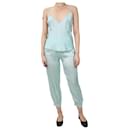 Blaues Pyjama-Set aus Cami-Seidenoberteil und Hose – Größe S - Stella Mc Cartney
