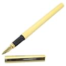 STYLO PLUME ST DUPONT A CARTOUCHES PLAQUE OR DORE GOLD PLATED FOUNTAIN PEN - St Dupont