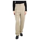 Beige linen-blend pleated trousers - size US 6 - Brunello Cucinelli