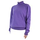 Pull tricoté col roulé violet - taille S - The row