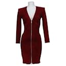 Kleid aus granatfarbenem Stretch-Wildleder JITROIS T.36 fr - Jitrois