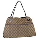 GUCCI GG Canvas Hand Bag Canvas Leather Beige Brown 121023 Auth ac2176 - Gucci