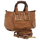 Chloe Etel Hand Bag Leather 2way Brown 03-12-50-65 Auth yb341 - Chloé