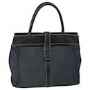 CHANEL COCO Mark Turn Lock Tote Bag Denim Navy CC Auth bs8224 - Chanel