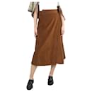Brown corduroy A-line skirt - size UK 8 - Autre Marque