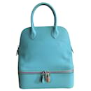 Hermes Bolide Secret bag 24 in smooth blue leather - Hermès