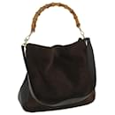 GUCCI Bamboo Shoulder Bag Leather 2way Brown 001 3444 1577 Auth bs8481 - Gucci