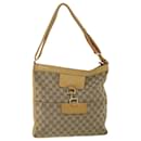 GUCCI GG Canvas Sherry Line Shoulder Bag Beige Red 001 4094 002113 Auth th4031 - Gucci