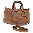 Chloe Etel Hand Bag Leather 2way Brown 03-12-50-65 Auth th4017 - Chloé
