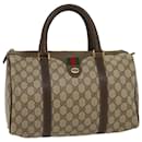 GUCCI GG Canvas Web Sherry Line Boston Bag Beige Red Green 40.02.007 Auth yk8533 - Gucci
