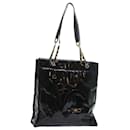 CHANEL Chain Shoulder Bag Patent Leather Black CC Auth bs8351 - Chanel