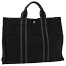 HERMES Fourre Tout MM Hand Bag Canvas Black Auth bs8299 - Hermès