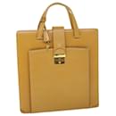 GUCCI Hand Bag Leather Beige Auth bs8249 - Gucci