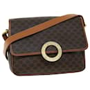 CELINE Macadam Canvas Shoulder Bag PVC Leather Brown Auth 53340 - Céline