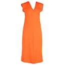 Joseph-Kleid mit V-Ausschnitt aus orangefarbener Viskose