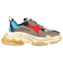 Balenciaga Triple S Sneakers in Taupe Multicolor Polyester