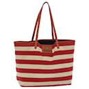 BURBERRY Blue Label Tote Bag Canvas Red White Auth bs6604 - Burberry