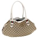 GUCCI GG Canvas Web Sherry Line Shoulder Bag Beige Red Green 232971 Auth bs7254 - Gucci