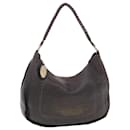 FENDI Celeria Shoulder Bag Leather 2way Dark Brown 8BR582 auth 50271 - Fendi